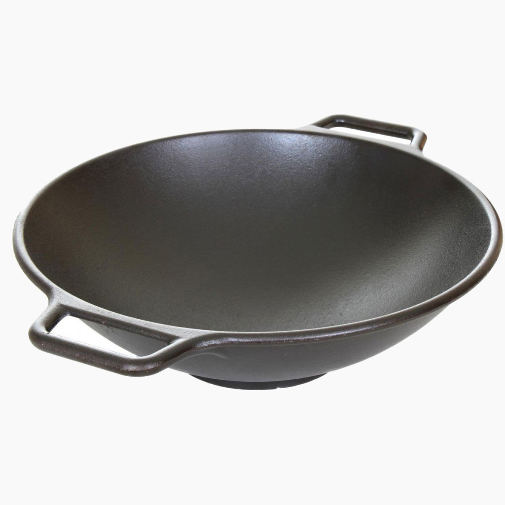 lodge p14w3 cast iron wok